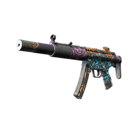 MP5-SD | Neon Squeezer (Battle-Scarred)